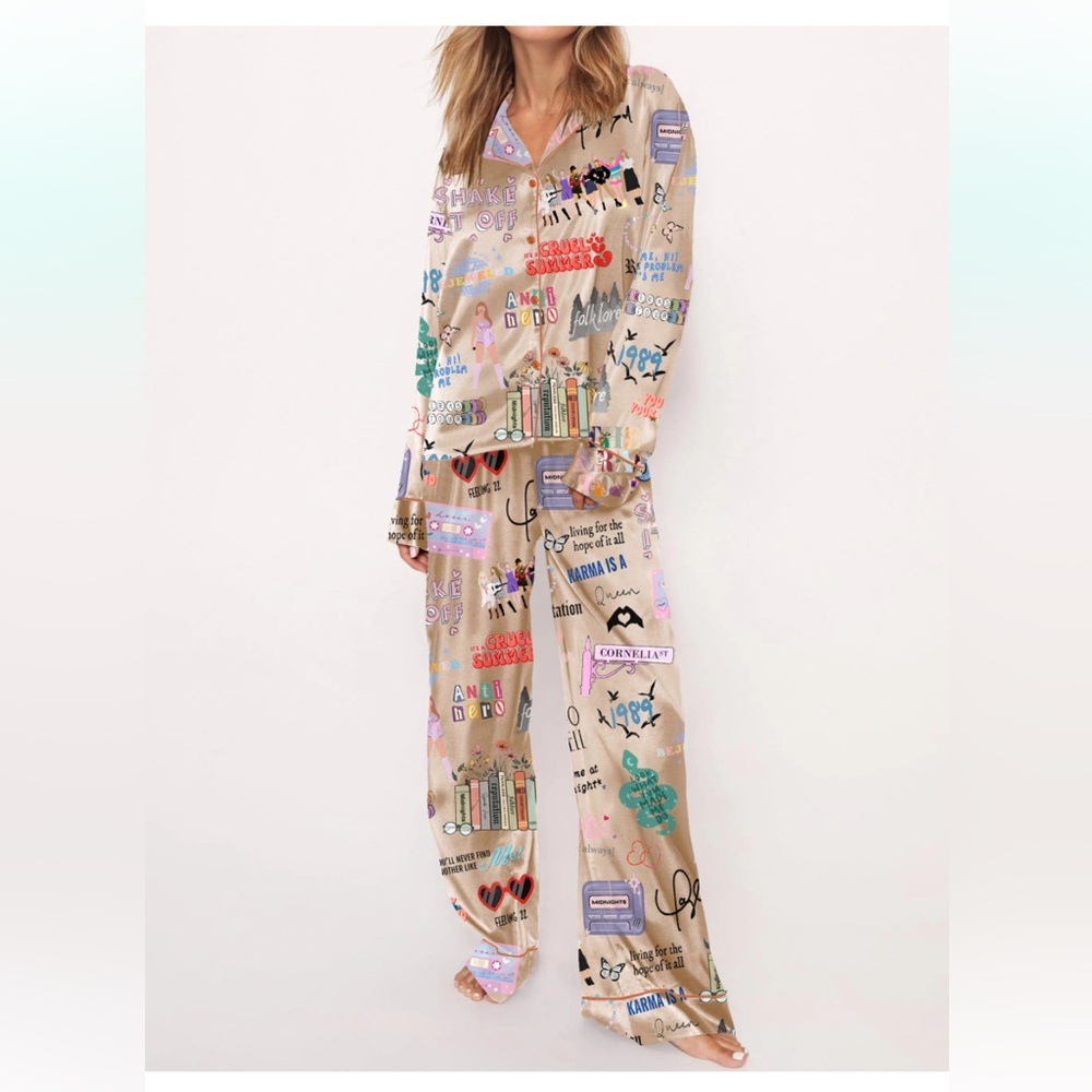 Satin Taylor Swift Pajamas Set